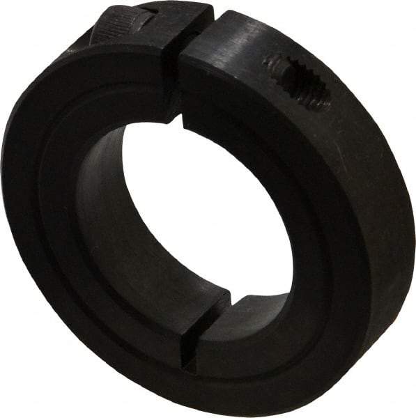 Climax Metal Products - 1-3/16" Bore, Steel, One Piece Clamp Collar - 2-1/16" Outside Diam, 1/2" Wide - Apex Tool & Supply
