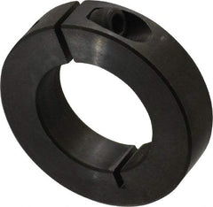 Climax Metal Products - 1-5/16" Bore, Steel, One Piece One Piece Split Shaft Collar - 2-1/4" Outside Diam, 9/16" Wide - Apex Tool & Supply