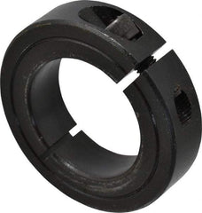 Climax Metal Products - 1-3/8" Bore, Steel, One Piece Clamp Collar - 2-1/4" Outside Diam, 9/16" Wide - Apex Tool & Supply
