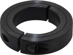 Climax Metal Products - 1-1/2" Bore, Steel, One Piece Clamp Collar - 2-3/8" Outside Diam, 9/16" Wide - Apex Tool & Supply