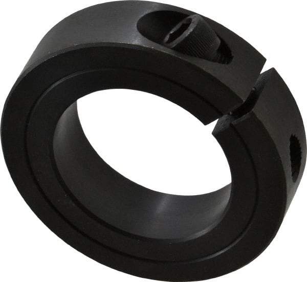 Climax Metal Products - 1-5/8" Bore, Steel, One Piece Clamp Collar - 2-5/8" Outside Diam, 11/16" Wide - Apex Tool & Supply
