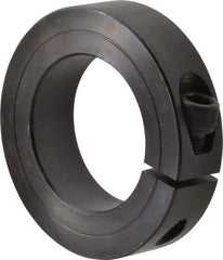 Climax Metal Products - 1-11/16" Bore, Steel, One Piece One Piece Split Shaft Collar - 2-3/4" Outside Diam, 11/16" Wide - Apex Tool & Supply
