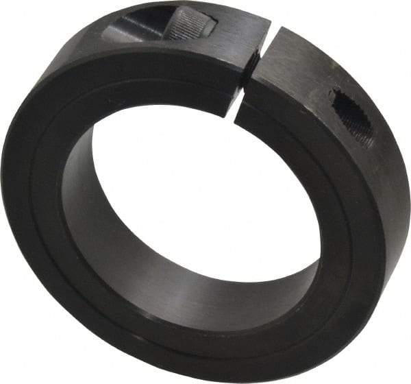 Climax Metal Products - 2" Bore, Steel, One Piece Clamp Collar - 3" Outside Diam, 11/16" Wide - Apex Tool & Supply