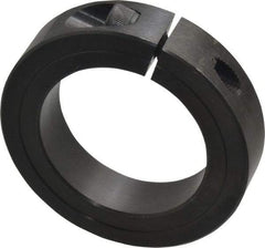 Climax Metal Products - 2" Bore, Steel, One Piece Clamp Collar - 3" Outside Diam, 11/16" Wide - Apex Tool & Supply