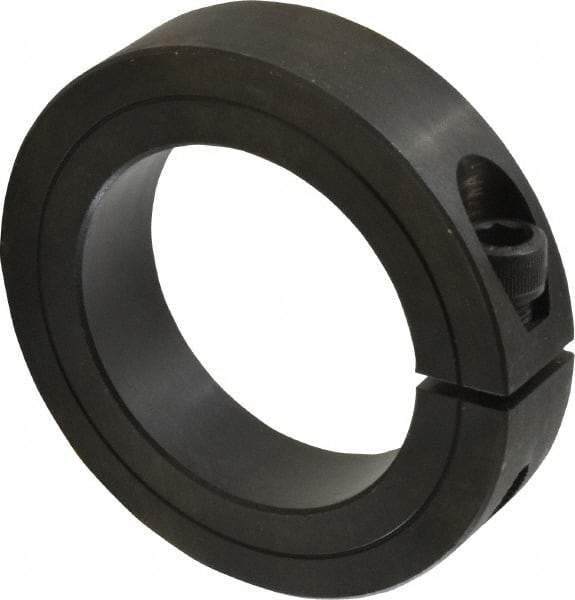 Climax Metal Products - 2-1/8" Bore, Steel, One Piece One Piece Split Shaft Collar - 3-1/4" Outside Diam, 3/4" Wide - Apex Tool & Supply