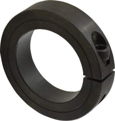Climax Metal Products - 2-1/8" Bore, Steel, One Piece One Piece Split Shaft Collar - 3-1/4" Outside Diam, 3/4" Wide - Apex Tool & Supply