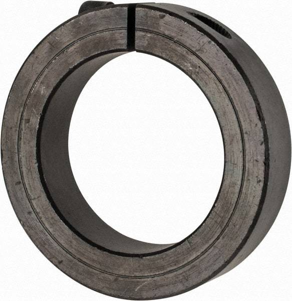 Climax Metal Products - 2-3/16" Bore, Steel, One Piece Clamp Collar - 3-1/4" Outside Diam, 3/4" Wide - Apex Tool & Supply
