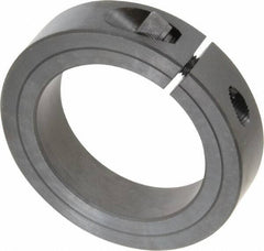 Climax Metal Products - 2-1/4" Bore, Steel, One Piece Clamp Collar - 3-1/4" Outside Diam, 3/4" Wide - Apex Tool & Supply