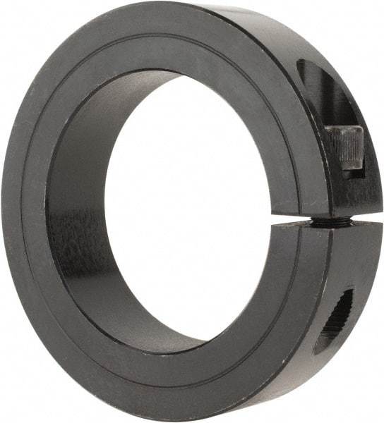Climax Metal Products - 2-1/2" Bore, Steel, One Piece Clamp Collar - 3-3/4" Outside Diam, 7/8" Wide - Apex Tool & Supply