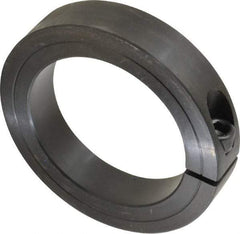 Climax Metal Products - 3" Bore, Steel, One Piece Clamp Collar - 4-1/4" Outside Diam, 7/8" Wide - Apex Tool & Supply