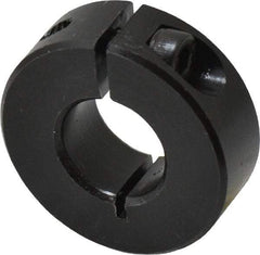 Climax Metal Products - 14mm Bore, Steel, One Piece Clamp Collar - 1-1/4" Outside Diam - Apex Tool & Supply
