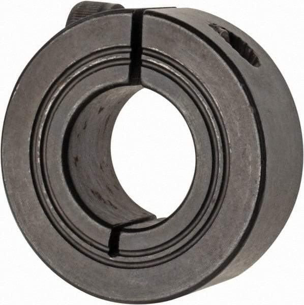 Climax Metal Products - 19mm Bore, Steel, One Piece Clamp Collar - 1-5/8" Outside Diam - Apex Tool & Supply