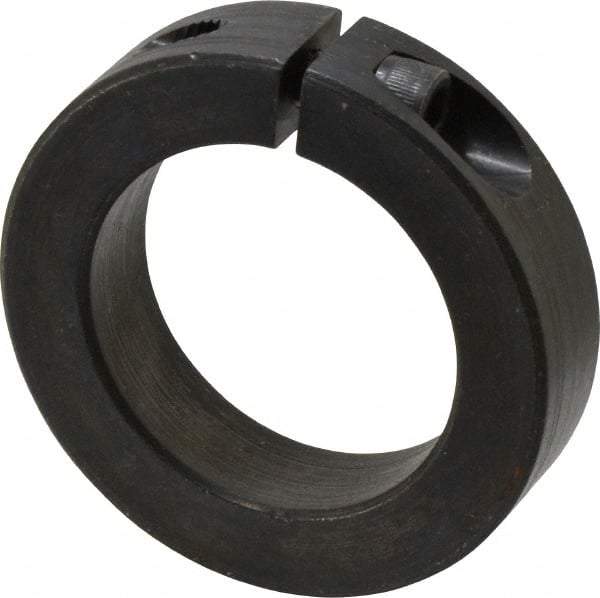 Climax Metal Products - 40mm Bore, Steel, One Piece Clamp Collar - 2-3/8" Outside Diam - Apex Tool & Supply
