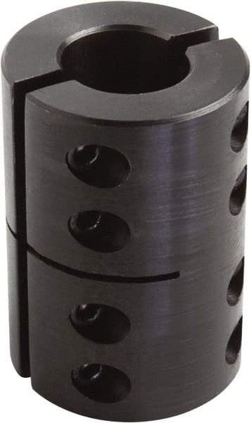 Climax Metal Products - 1/2" Inside x 1-1/4" Outside Diam, Two Piece Rigid Coupling without Keyway - 1-7/8" Long - Apex Tool & Supply