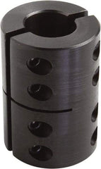 Climax Metal Products - 5/8" Inside x 1-1/2" Outside Diam, Two Piece Rigid Coupling without Keyway - 2-1/4" Long - Apex Tool & Supply