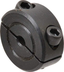 Climax Metal Products - 1/8" Bore, Steel, Two Piece Shaft Collar - 11/16" Outside Diam, 5/16" Wide - Apex Tool & Supply