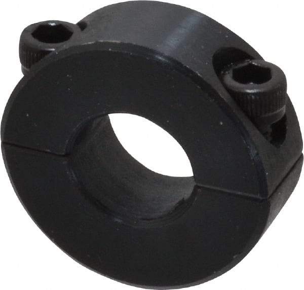 Climax Metal Products - 1/2" Bore, Steel, Two Piece Shaft Collar - 1-1/8" Outside Diam, 13/32" Wide - Apex Tool & Supply