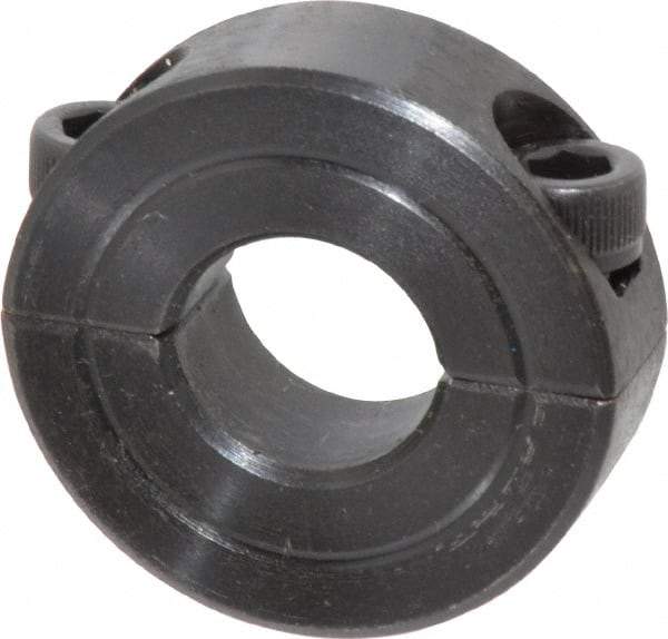 Climax Metal Products - 9/16" Bore, Steel, Two Piece Shaft Collar - 1-5/16" Outside Diam, 7/16" Wide - Apex Tool & Supply