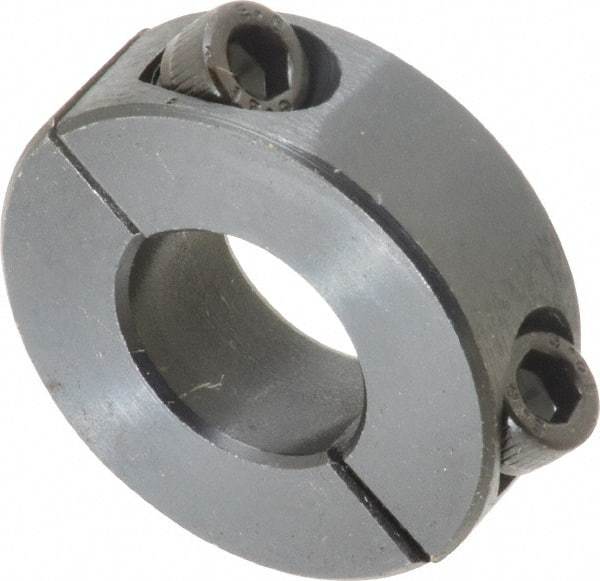 Climax Metal Products - 5/8" Bore, Steel, Two Piece Shaft Collar - 1-5/16" Outside Diam, 7/16" Wide - Apex Tool & Supply