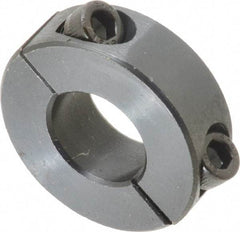 Climax Metal Products - 5/8" Bore, Steel, Two Piece Shaft Collar - 1-5/16" Outside Diam, 7/16" Wide - Apex Tool & Supply