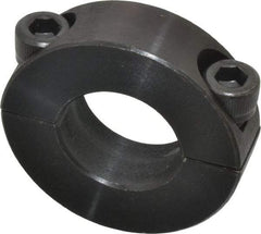 Climax Metal Products - 13/16" Bore, Steel, Two Piece Two Piece Split Shaft Collar - 1-5/8" Outside Diam, 1/2" Wide - Apex Tool & Supply