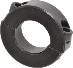 Climax Metal Products - 15/16" Bore, Steel, Two Piece Two Piece Split Shaft Collar - 1-3/4" Outside Diam, 1/2" Wide - Apex Tool & Supply