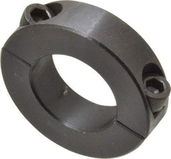 Climax Metal Products - 1-1/16" Bore, Steel, Two Piece Two Piece Split Shaft Collar - 1-7/8" Outside Diam, 1/2" Wide - Apex Tool & Supply