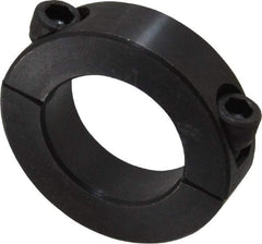 Climax Metal Products - 1-1/8" Bore, Steel, Two Piece Shaft Collar - 1-7/8" Outside Diam, 1/2" Wide - Apex Tool & Supply