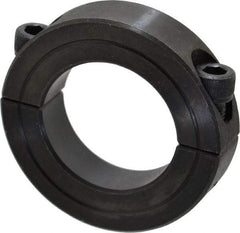 Climax Metal Products - 1-1/4" Bore, Steel, Two Piece Shaft Collar - 2-1/16" Outside Diam, 1/2" Wide - Apex Tool & Supply