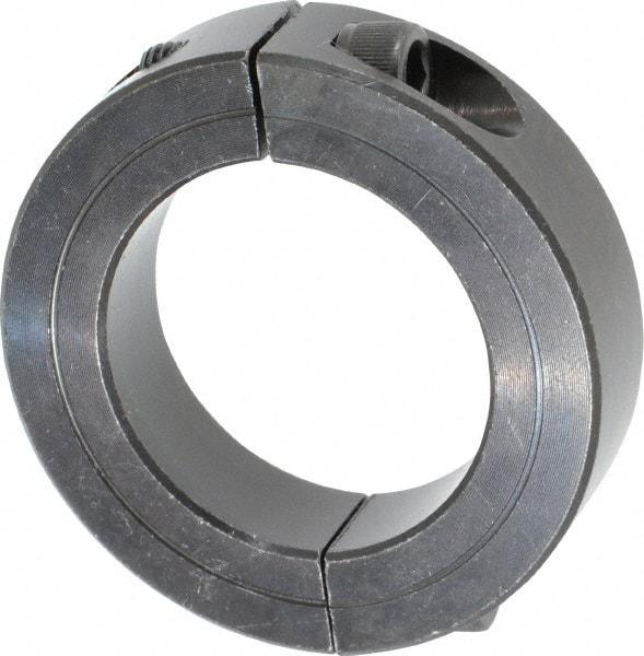 Climax Metal Products - 1-7/16" Bore, Steel, Two Piece Shaft Collar - 2-1/4" Outside Diam, 9/16" Wide - Apex Tool & Supply