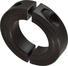 Climax Metal Products - 1-11/16" Bore, Steel, Two Piece Two Piece Split Shaft Collar - 2-3/4" Outside Diam, 11/16" Wide - Apex Tool & Supply
