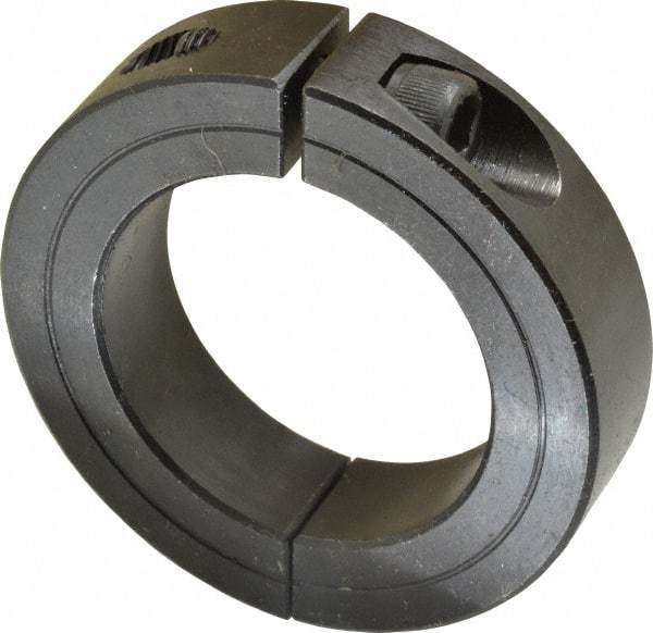 Climax Metal Products - 1-7/8" Bore, Steel, Two Piece Two Piece Split Shaft Collar - 2-7/8" Outside Diam, 11/16" Wide - Apex Tool & Supply