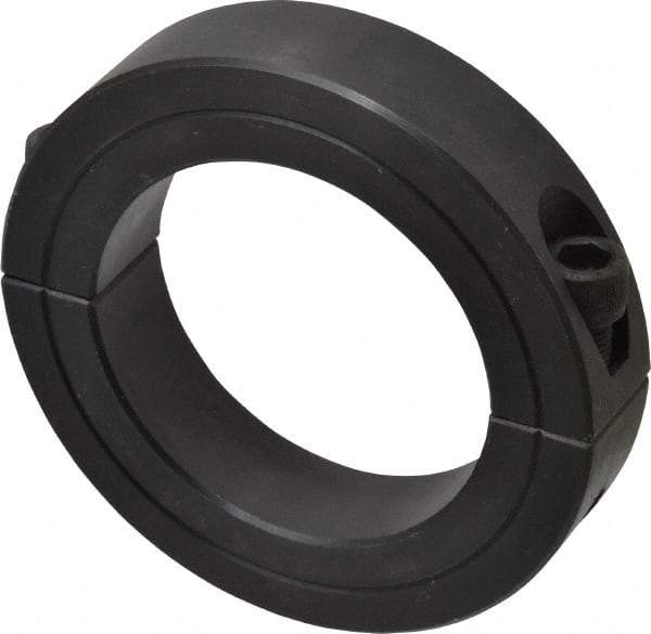 Climax Metal Products - 2-5/16" Bore, Steel, Two Piece Two Piece Split Shaft Collar - 3-1/2" Outside Diam, 3/4" Wide - Apex Tool & Supply