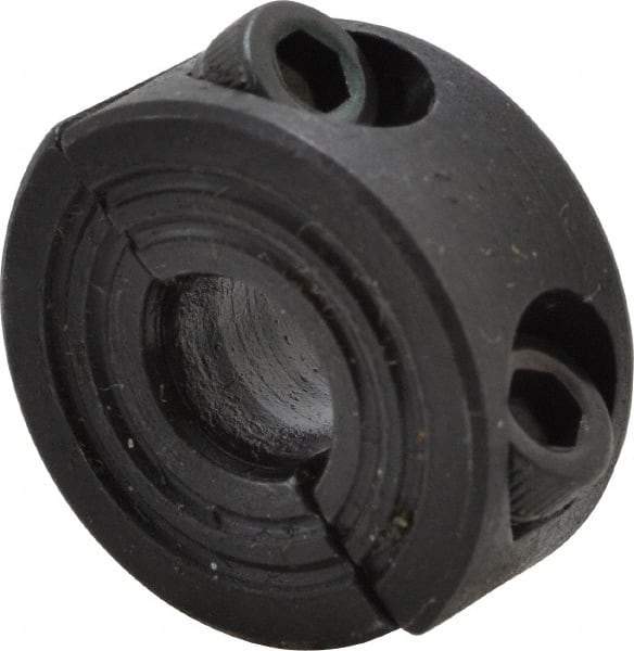 Climax Metal Products - 7mm Bore, Steel, Two Piece Shaft Collar - 3/4" Outside Diam - Apex Tool & Supply
