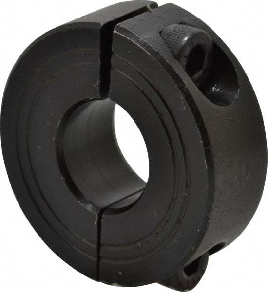 Climax Metal Products - 13mm Bore, Steel, Two Piece Shaft Collar - 1-1/4" Outside Diam - Apex Tool & Supply