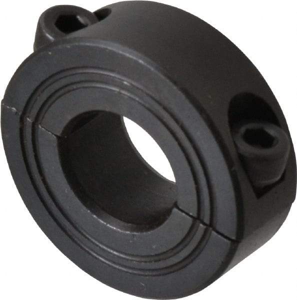Climax Metal Products - 14mm Bore, Steel, Two Piece Shaft Collar - 1-1/4" Outside Diam - Apex Tool & Supply