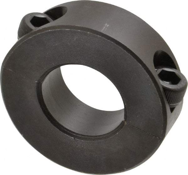 Climax Metal Products - 22mm Bore, Steel, Two Piece Shaft Collar - 1-3/4" Outside Diam - Apex Tool & Supply