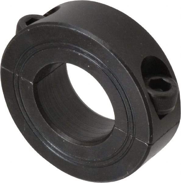 Climax Metal Products - 24mm Bore, Steel, Two Piece Shaft Collar - 1-7/8" Outside Diam - Apex Tool & Supply