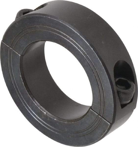 Climax Metal Products - 34mm Bore, Steel, Two Piece Shaft Collar - 2-1/4" Outside Diam - Apex Tool & Supply