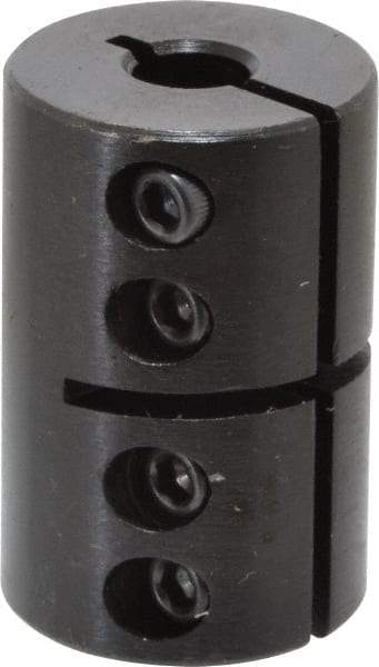 Climax Metal Products - 1/4" Inside x 13/16" Outside Diam, Rigid Coupling without Keyway - 1-1/4" Long - Apex Tool & Supply