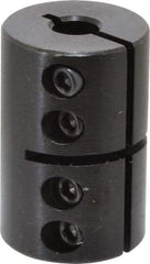 Climax Metal Products - 1/4" Inside x 13/16" Outside Diam, Rigid Coupling without Keyway - 1-1/4" Long - Apex Tool & Supply