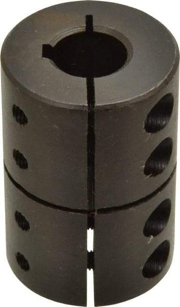 Climax Metal Products - 5/8" Inside x 1-1/2" Outside Diam, Rigid Coupling with Keyway - 2-1/4" Long x 3/16" Keyway Width - Apex Tool & Supply