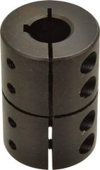 Climax Metal Products - 5/8" Inside x 1-1/2" Outside Diam, Rigid Coupling with Keyway - 2-1/4" Long x 3/16" Keyway Width - Apex Tool & Supply