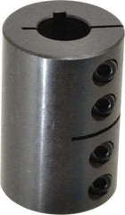 Climax Metal Products - 3/4" Inside x 1-3/4" Outside Diam, Rigid Coupling with Keyway - 2-5/8" Long x 3/16" Keyway Width - Apex Tool & Supply