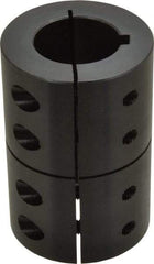 Climax Metal Products - 1-1/4" Inside x 2-1/4" Outside Diam, Rigid Coupling with Keyway - 3-3/8" Long x 1/4" Keyway Width - Apex Tool & Supply