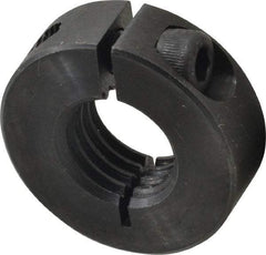 Climax Metal Products - 3/4-10 Thread, Steel, One Piece Threaded Shaft Collar - 1-1/2" Outside Diam, 1/2" Wide - Apex Tool & Supply