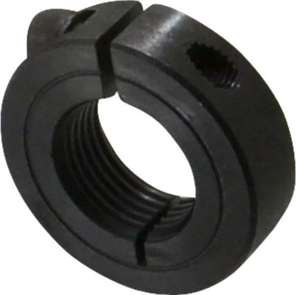 Climax Metal Products - 7/8-14 Thread, Steel, One Piece Threaded Shaft Collar - 1-5/8" Outside Diam, 1/2" Wide - Apex Tool & Supply