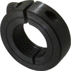 Climax Metal Products - 7/8-14 Thread, Steel, One Piece Threaded Shaft Collar - 1-5/8" Outside Diam, 1/2" Wide - Apex Tool & Supply