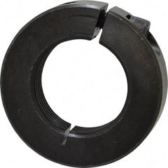 Climax Metal Products - 1-1/4-12 Thread, Steel, One Piece Threaded Shaft Collar - 2-1/16" Outside Diam, 1/2" Wide - Apex Tool & Supply