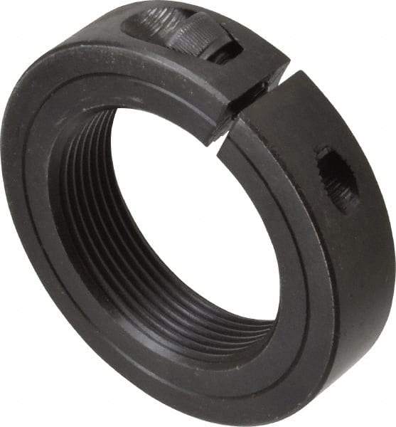 Climax Metal Products - 2-12 Thread, Steel, One Piece Threaded Shaft Collar - 3" Outside Diam, 11/16" Wide - Apex Tool & Supply